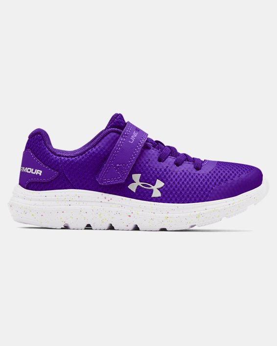 รองเท้าวิ่ง UA Surge 2 AC Fade สำหรับเด็กผู้หญิงก่อนวัยเรียน, Purple, pdpMainDesktop image number 0